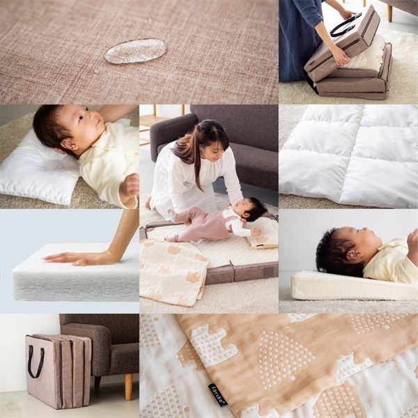 ファルスカ コンパクトベッド Free メランジブラウン ベビー 寝具