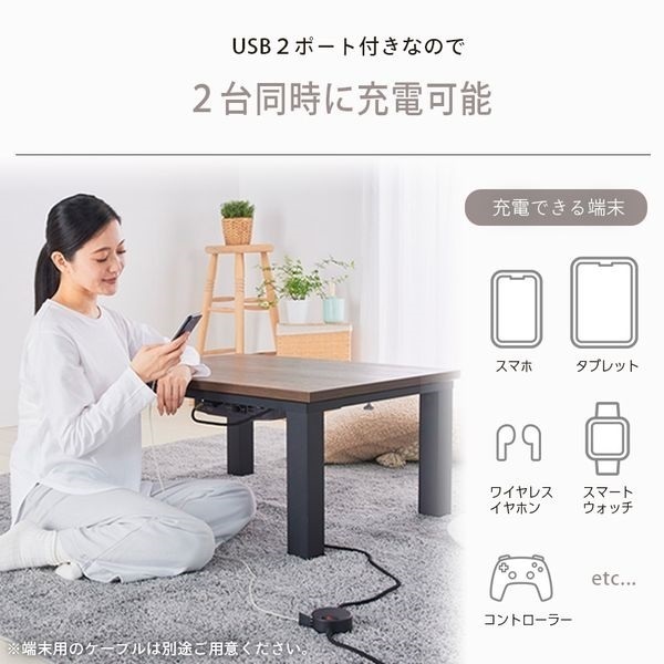 USBポート付こたつコード 2ピン専用 | イオンスタイルオンライン 衣料