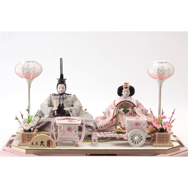 久月 親王ケース飾り「桃音」 4960282394197 ひな人形 雛人形 | イオン