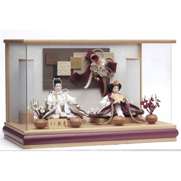 久月 親王ケース飾り「陽紅」 4960282394258 ひな人形 雛人形 | イオン