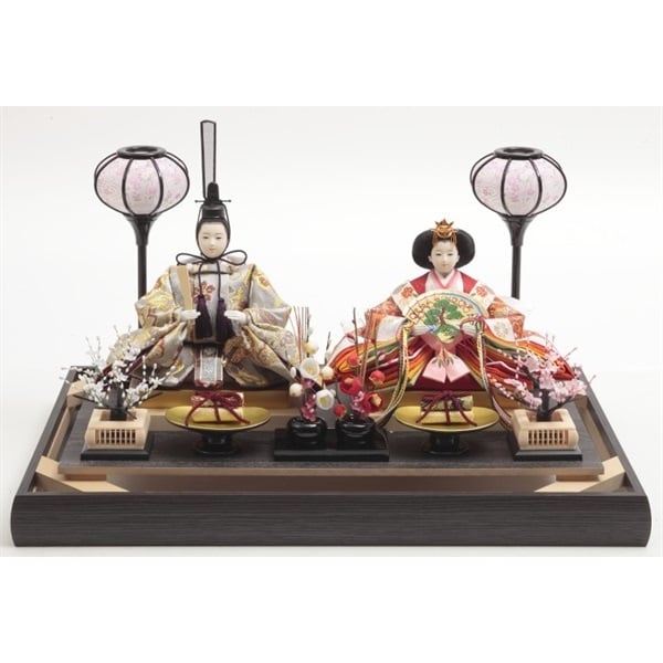 久月 親王ケース飾り「桜月夜」 4960282394265 ひな人形 雛人形