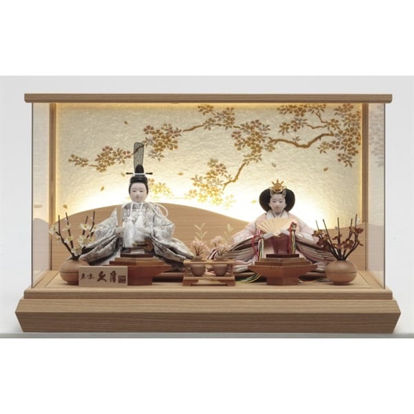 久月 親王ケース飾り「愛桜」 4960282394333 ひな人形 雛人形 | イオン