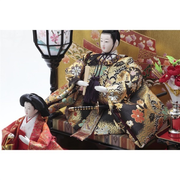 久月 五人ケース飾り「金彩吉祥」 4960282394357 ひな人形 雛人形