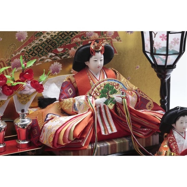 久月 五人ケース飾り「金彩吉祥」 4960282394357 ひな人形 雛人形