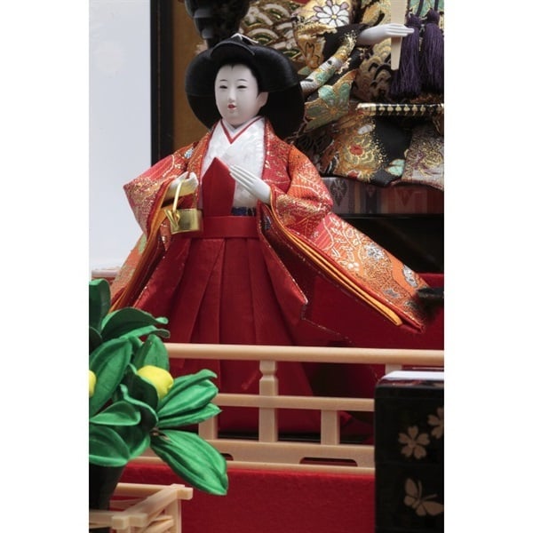 久月 五人ケース飾り「金彩吉祥」 4960282394357 ひな人形 雛人形