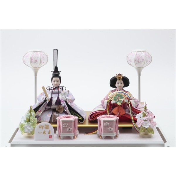 久月 親王ケース飾り「花うさぎ」 4960282394463 ひな人形 雛人形