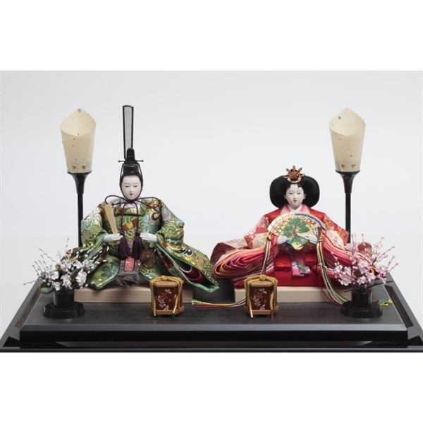 久月 親王ケース飾り「柚花里」 4960282394494 ひな人形 雛人形