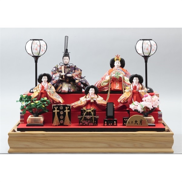 久月 五人ケース飾り「美愛」 4960282395019 ひな人形 雛人形 | イオン