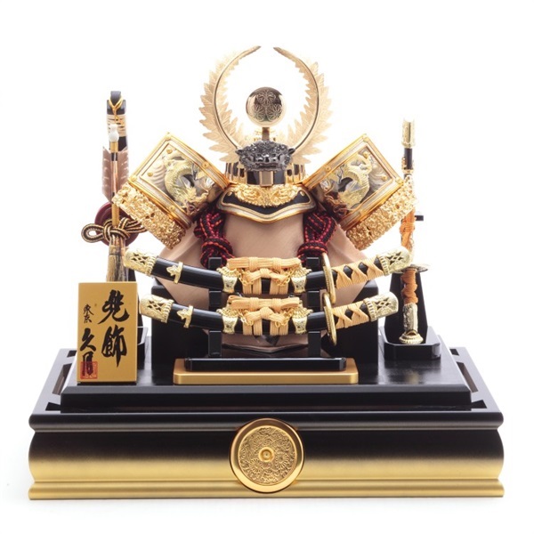 久月 兜ケース飾り「龍虎徳川(りゅうことくがわ)」 五月人形 かぶと