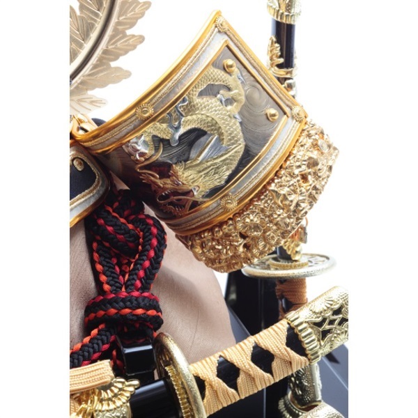 久月 兜ケース飾り「龍虎徳川(りゅうことくがわ)」 五月人形 かぶと