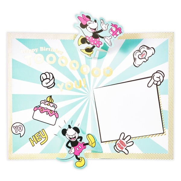 誕生お祝い 立体カード ディズニー ミッキーマウス＆ミニーマウス HBD
