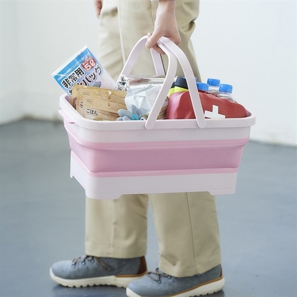 【Riri-a★】【新品未使用】たためるバスケット 正規品　折りたたみ 楽天市場】バスケット 折りたたみ 洗濯かご スリム おしゃれ