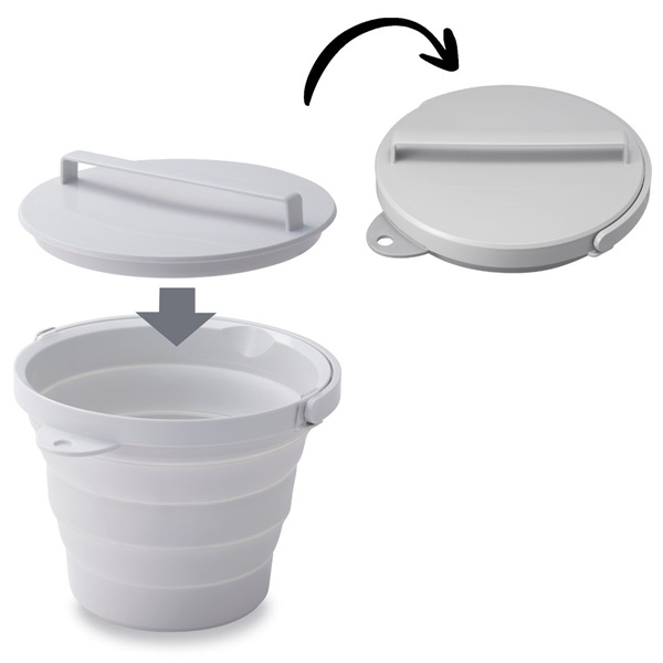 伊勢藤 おりたためるバケツ フタ付き | イオンスタイル