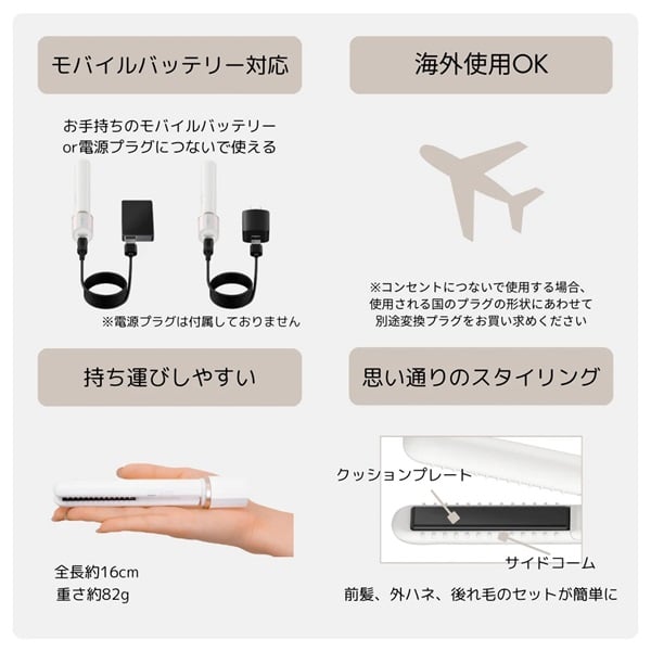 スタイリッシュ モバイルヘアアイロン モッズヘア mod's hair