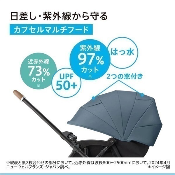 アップリカ ラクーナエアープラス グレー 1ヶ月～ 両対面 ベビーカー