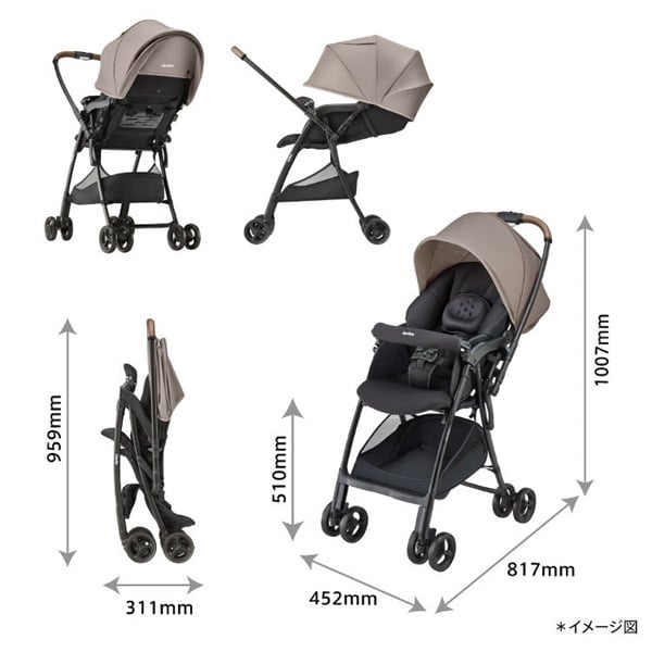 【美品】アップリカ カルーンエアー AD グレー GR A型 両対面 楽天市場】アップリカ カルーンエアー AD グレー GR(1台