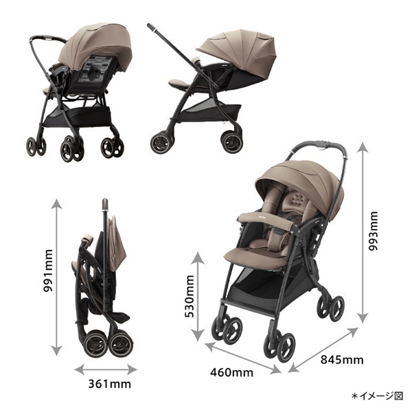 アップリカ ラクーナ クッション AH ブラウン 1ヶ月～ 両対面