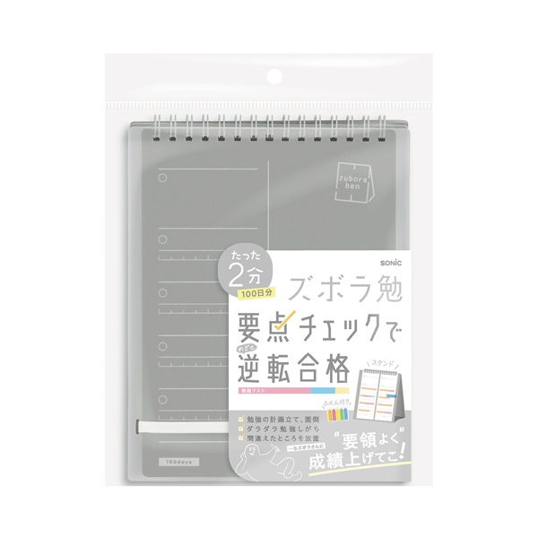 ズボラ勉強 要点チェックリスト 100日分 2連メモ スタンドタイプ