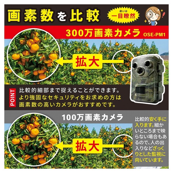 オーム電機 電池式トレイルカメラ 300万画素モデル | イオンスタイル