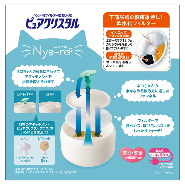 【美品】天猫プロジェクター　A1 ピュアクリスタル ニャーロ 1L 猫用 オフホワイト 1個 ジェックス