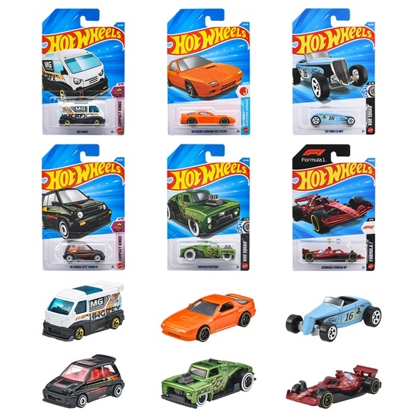 ★Hot Wheels マテル ホットウィール ミニカーセット 6台 ホットウィール マテル ミニカー FXB36 Hot Wheels id GT Hunter