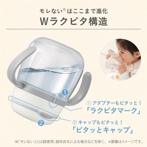 コンビ ラクマグ 漏れないストロー 240 R ぱんだ 6ヶ月頃