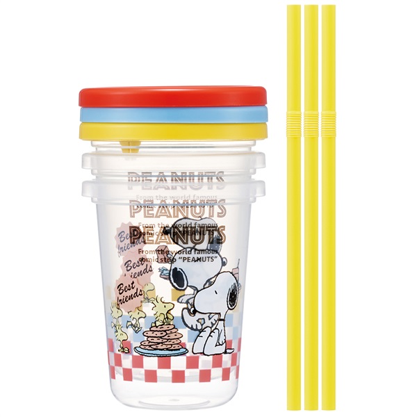 スケーター ストロータンブラー3個 スヌーピー 80s PEANUTS