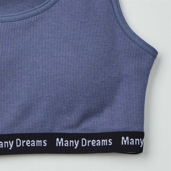 おんなのこのミカタ 綿混リブ編みカップ付きハーフトップ