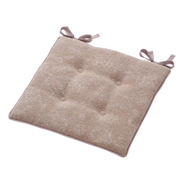 10/1入荷 シェニールダイニングシートクッション グレー 4枚セット