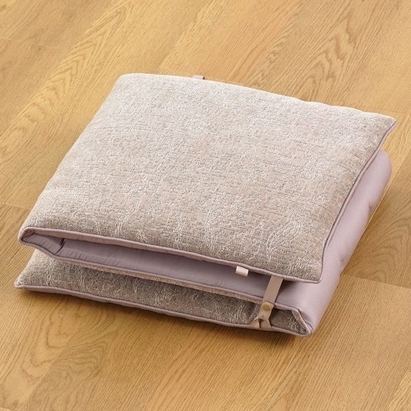 すず　シェニールダイニングシートクッション　ライトベージュ　4枚セット すず シェニールダイニングシートクッション ライトベージュ 4枚