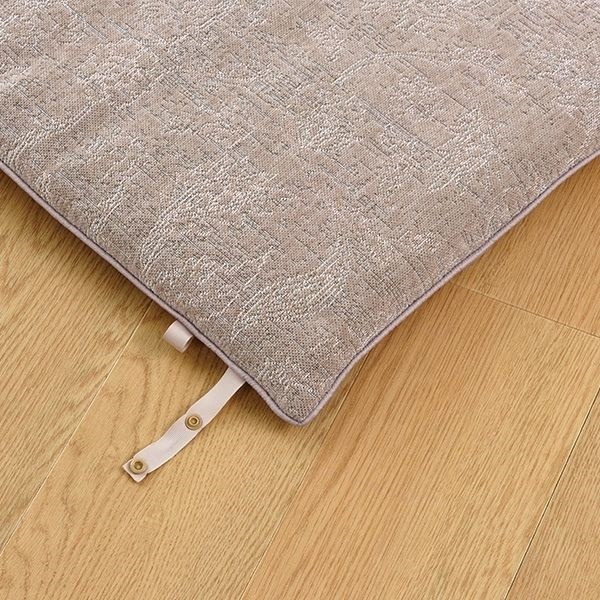 のぶさん　シェニールダイニングシートクッション　グレー　4枚セット のぶさん シェニールダイニングシートクッション グレー 4枚セット