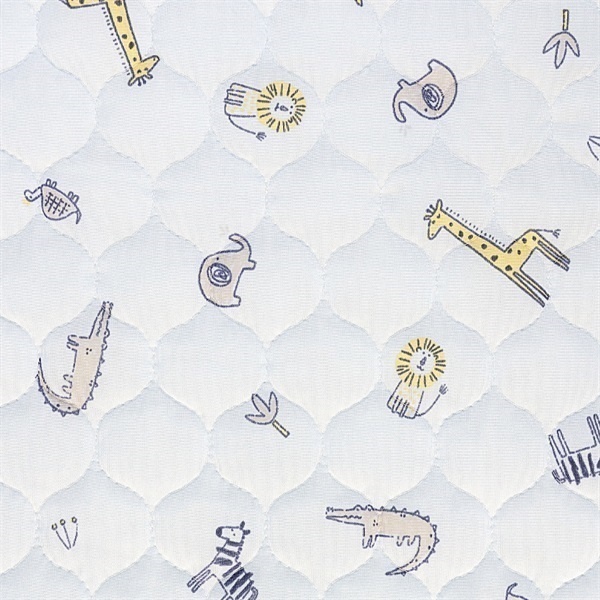 ピースフィットクール 接触冷感 敷きパッド サックス アニマル柄