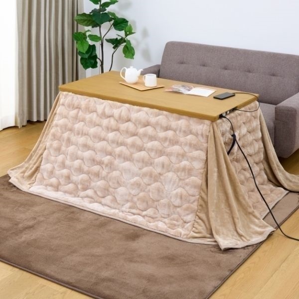 ホームコーディ USBコンセント付き こたつ　高さ調整可 ホームコーディ USBコンセント付き 高さが変えられるソファ前