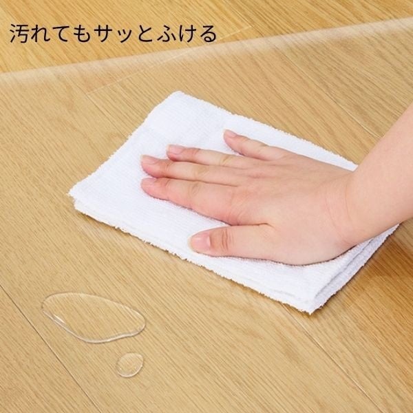 ホームコーディ 汚れがサッとふけるキッチンマット 透明 | イオン