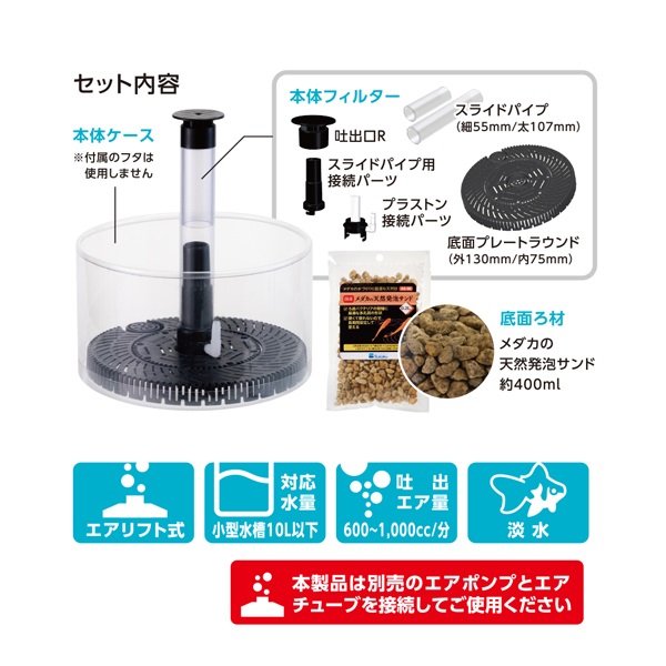 水作メダカのビオトープフィルター R 1個 Suisaku 水作 | イオン 