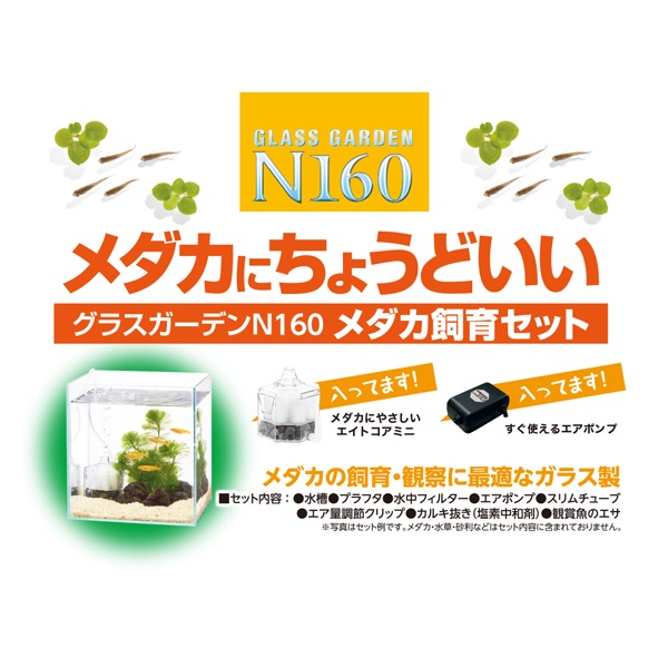 グラスガーデン N160 メダカ飼育セット 1セット Suisaku 水作 | イオン