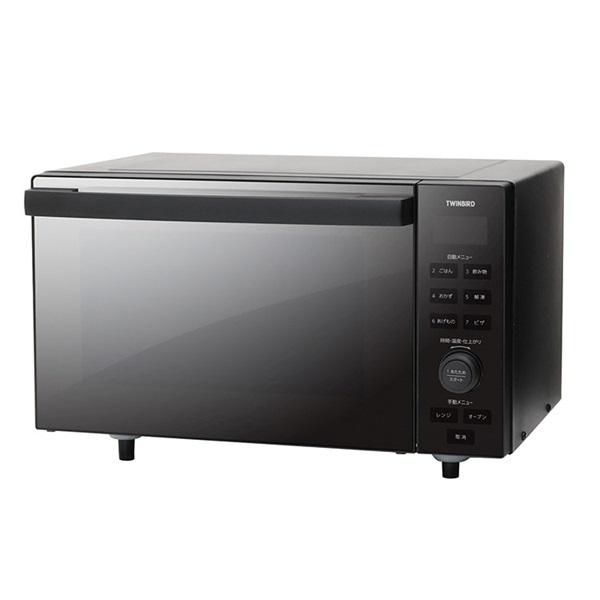 電子レンジ・オーブン angel センサー付きフラットオーブンレンジ DR-E857B TWINBIRD | イオン