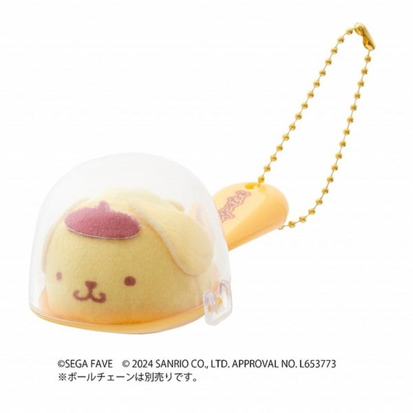 ポムポムプリン サンリオ ポムポムプリン さくらんぼチェック S ぬいぐるみ イエロー