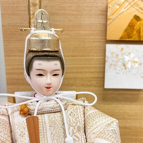 完売】吉德 親王ケース飾り「金彩突板屏風」322968 4979866459665