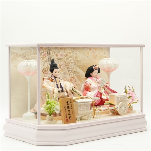 ひな人形 吉德 親王ケース飾り「金彩枝垂桜」322566 4979866870477 ひな人形