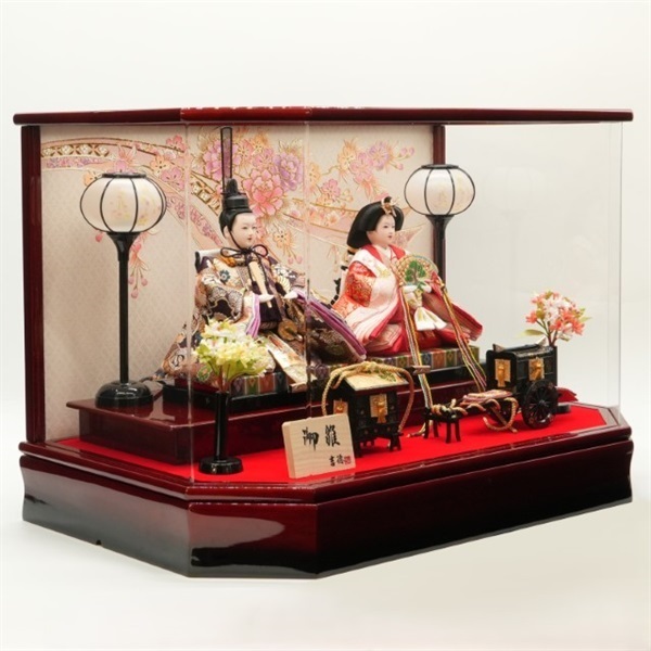 吉德 親王ケース飾り「熨斗目に牡丹桜」322928 4979866871603 ひな人形