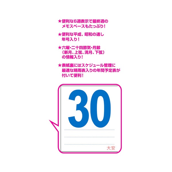 2026年】 壁掛けカレンダー 46 THE・文字 | イオンスタイルオンライン