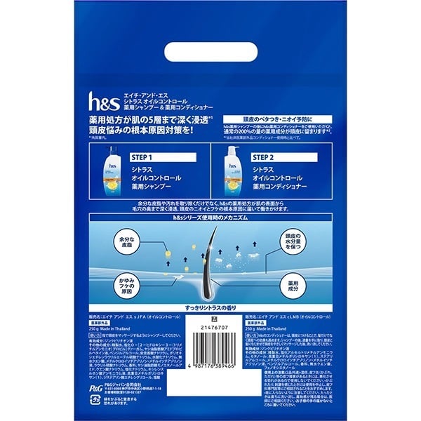 h&s お試しセット ポンプ 2ステップ シャンプー コンディショナー