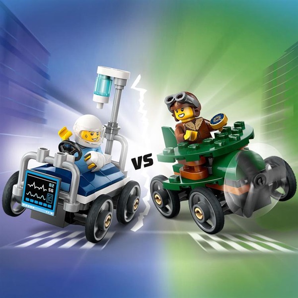 レゴ(LEGO) シティ 飛行機対病院のベッド レースカーパック